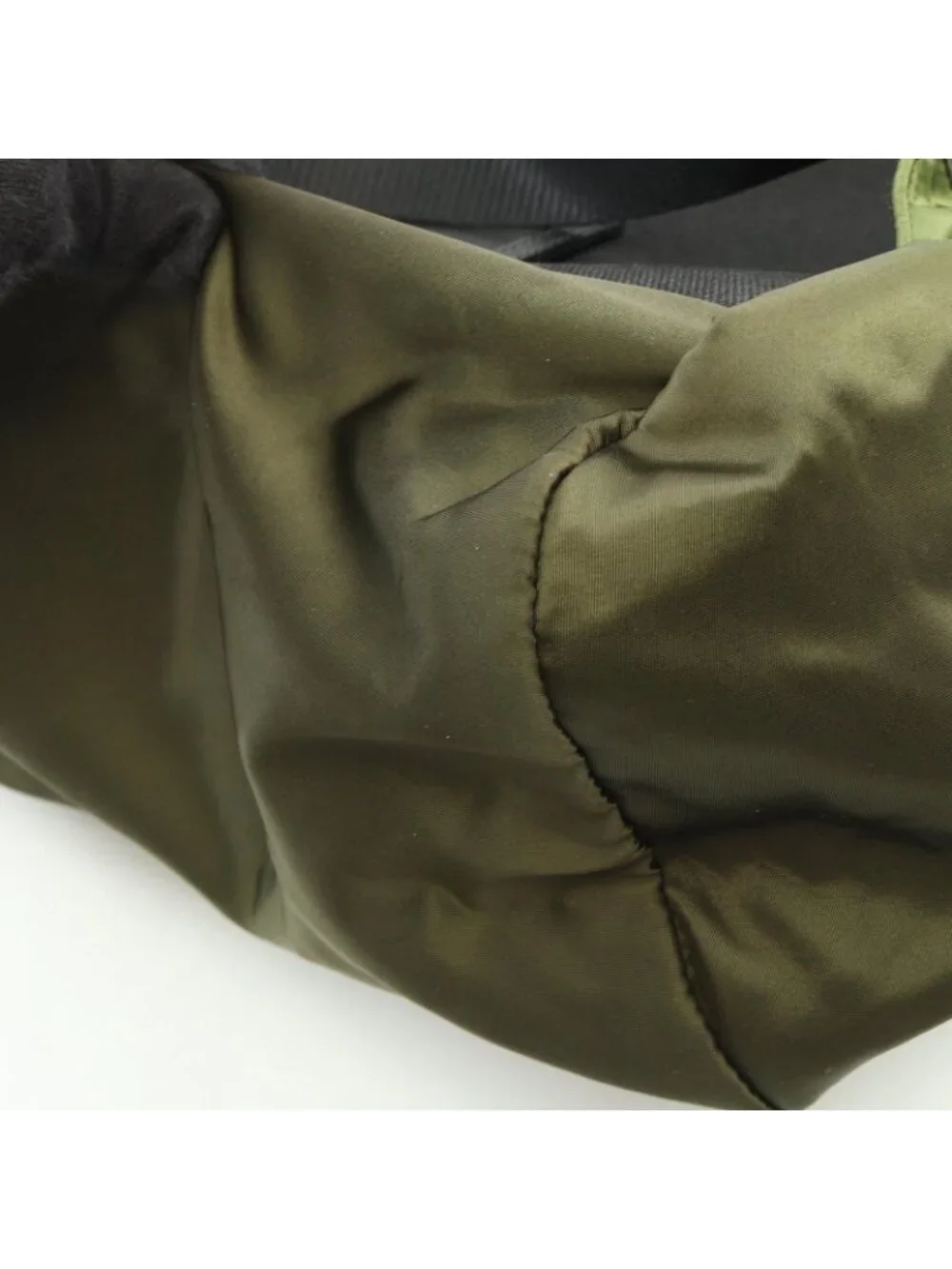 Prada Backpack Khaki Nylon Saffiano Leather